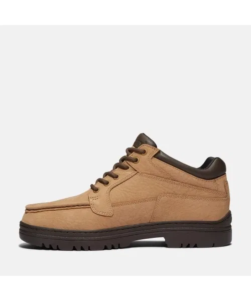 Мужские зимние кроссовки Timberland HERITAGE GTX MOC TOE MID из кожи с мембраной, коричневые — фото 3
