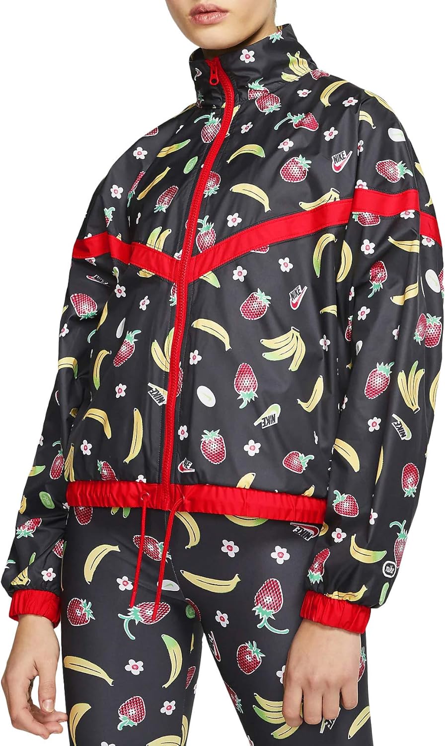 

Nike Эпическая женская тренировочная куртка для бега, Black/University Red