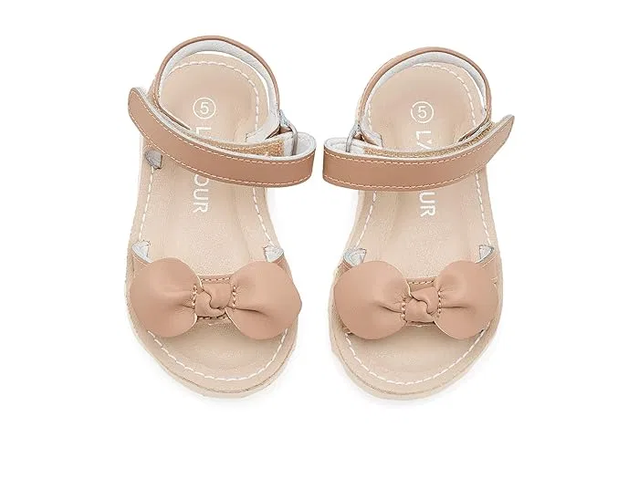 Сандалии с бантом Leigh L'Amour Shoes Kids, Latte Brown — фото 3