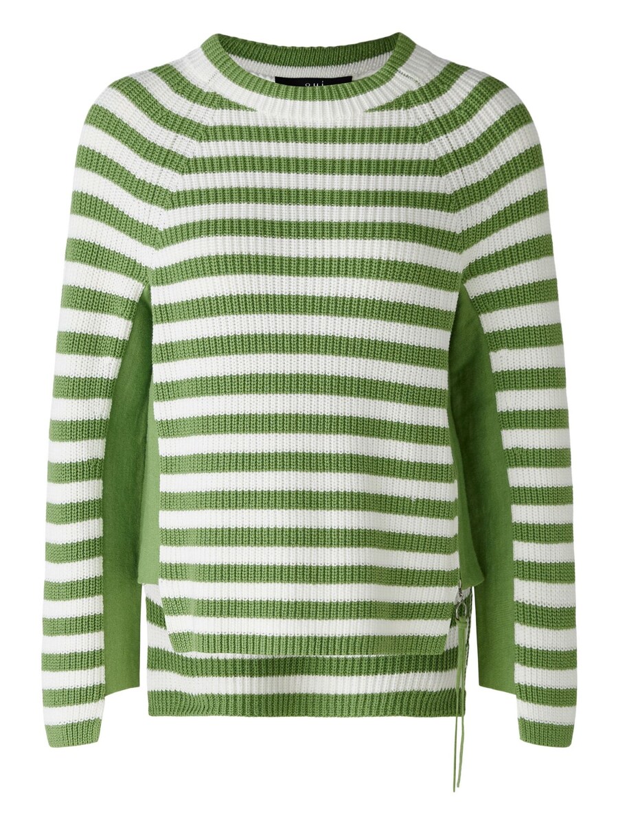 

Тонкий вязаный свитер OUI Sweater RUBI, цвет mottled green