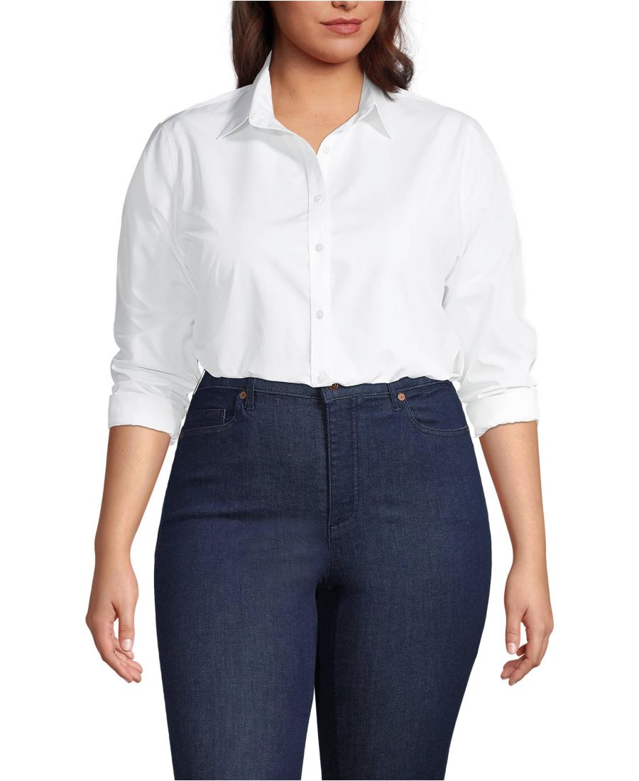 

Женские джинсы-скинни из эластичного денима с высокой посадкой Lands' End, River rinse