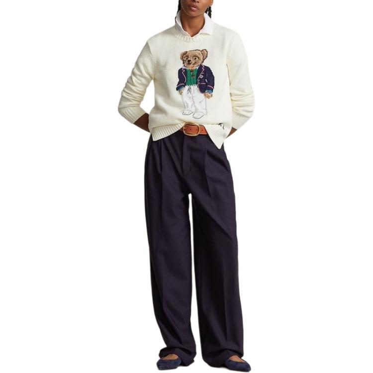 Polo Ralph Lauren Вязаный свитер SS24 женский кремовый — фото 4