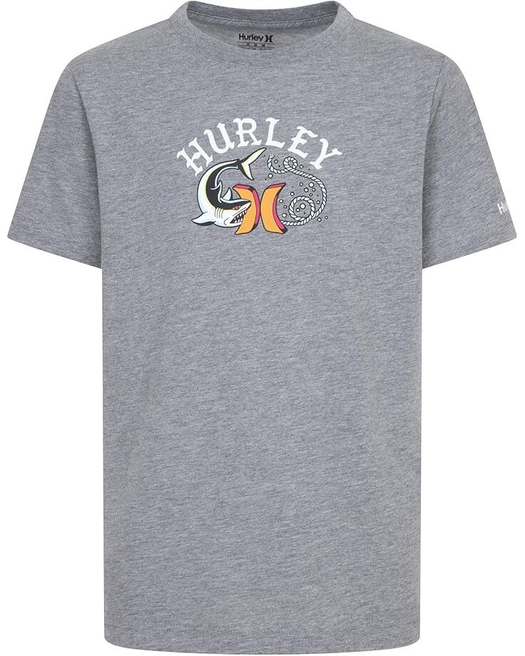 

Футболка Hurley Kids Shark Flash Tee, цвет Carbon Heather