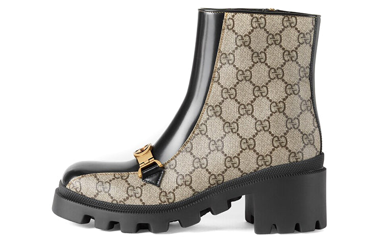 Кроссовки (WMNS) Gucci Horesbit Interlocking G ankle boots 'Black Ebony' 670412-2OQ50-9763 — фото 2