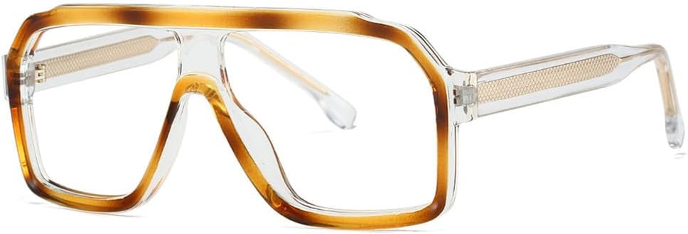 

Солнцезащитные очки UV400 - увеличенного размера, в стиле панк, с градиентным переходом цвета, для женщин и мужчин, для бега и занятий спортом на открытом воздухе UYPTK, Orange Marble Clear