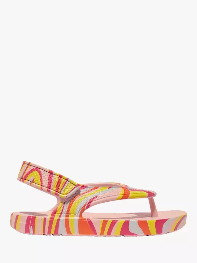 Детские шлепанцы iQuishion Swirly, розовые/разноцветные FitFlop