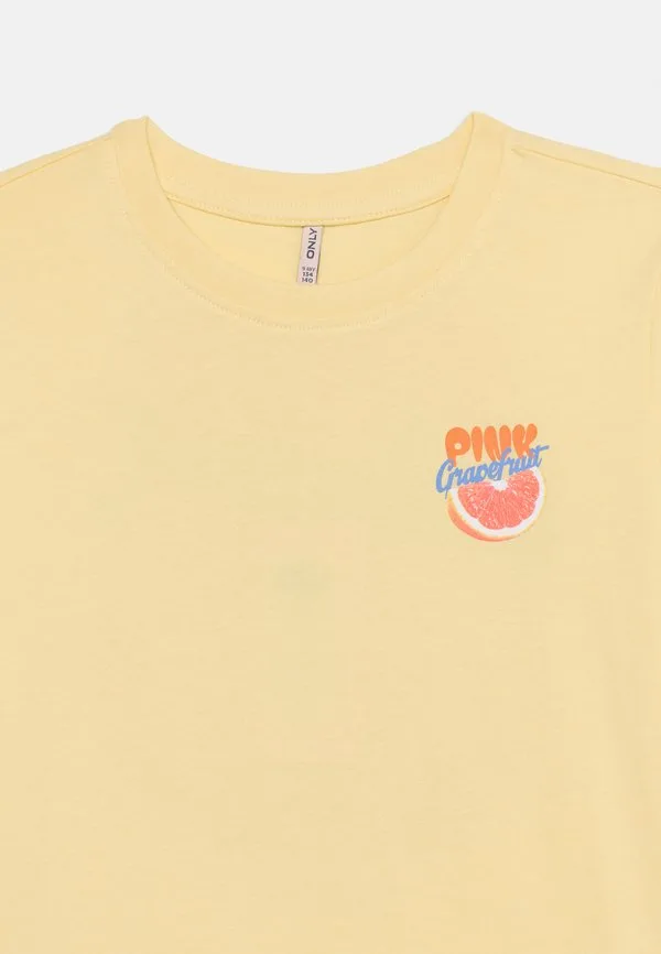 Футболка kogbolette life s/s top jrs print Only Girls, Yellow — фото 4