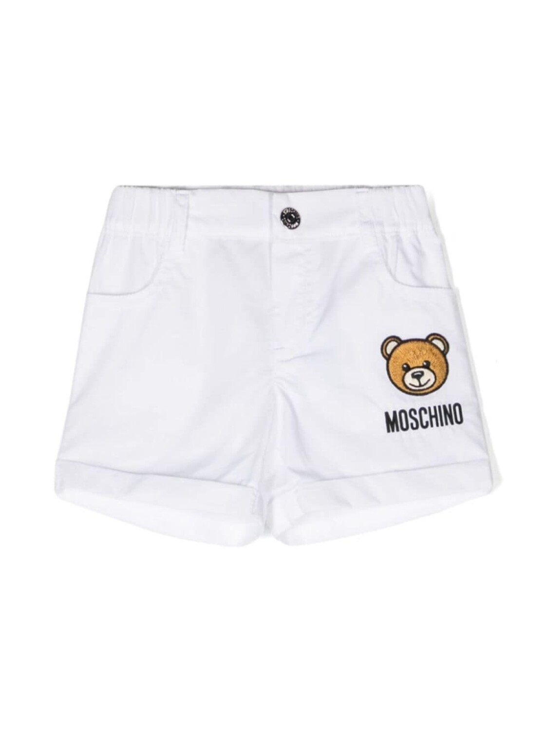 

Moschino Kids шорты с нашивкой Teddy Bear, белый