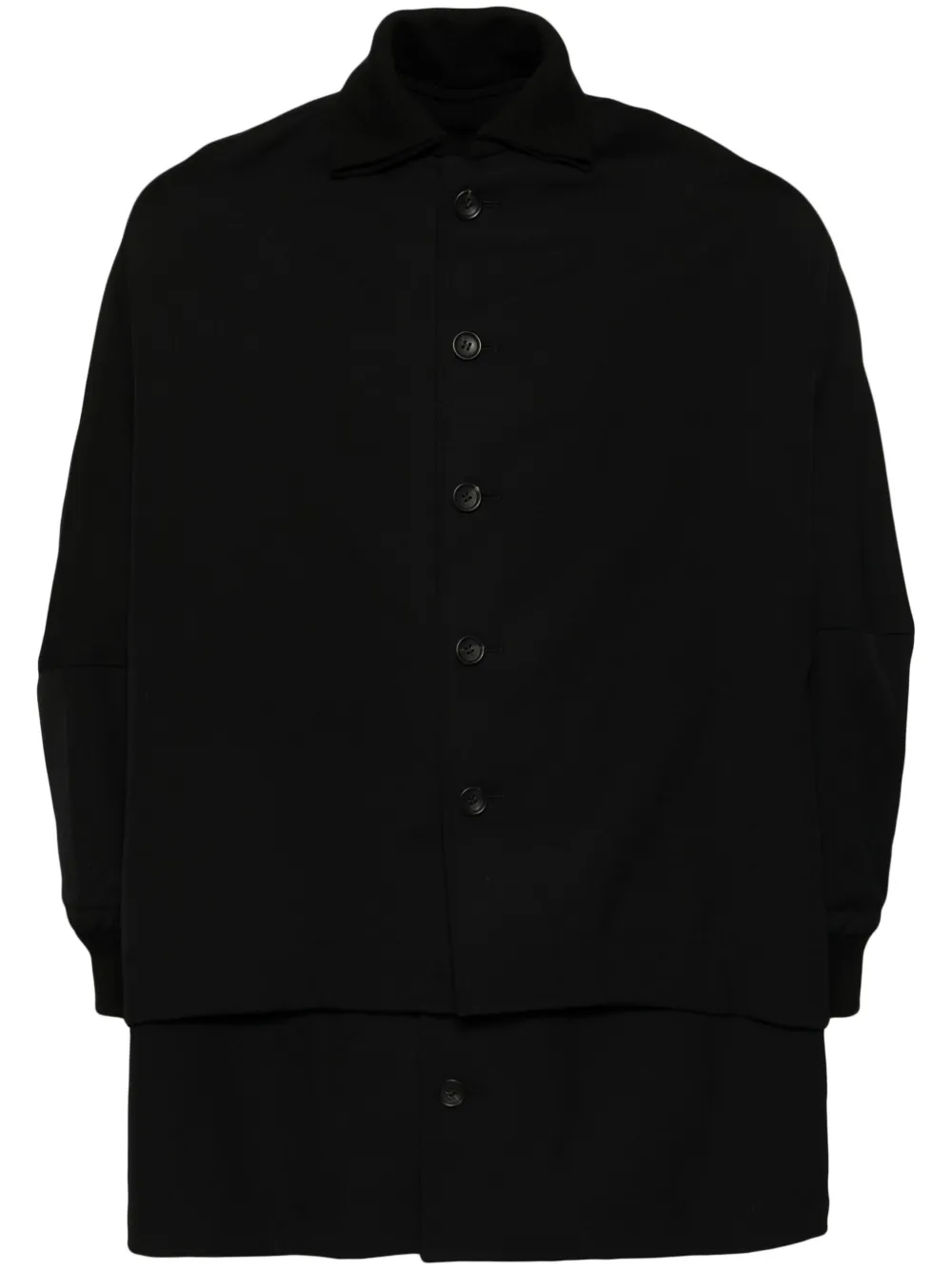 

Однобортное пальто Yohji Yamamoto, черный