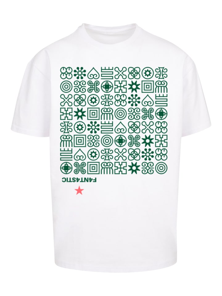 

Футболка большого размера с узором Зеленые символы на белом фоне F4NT4STIC, Зеленый, Футболка большого размера с узором Зеленые символы на белом фоне F4NT4STIC