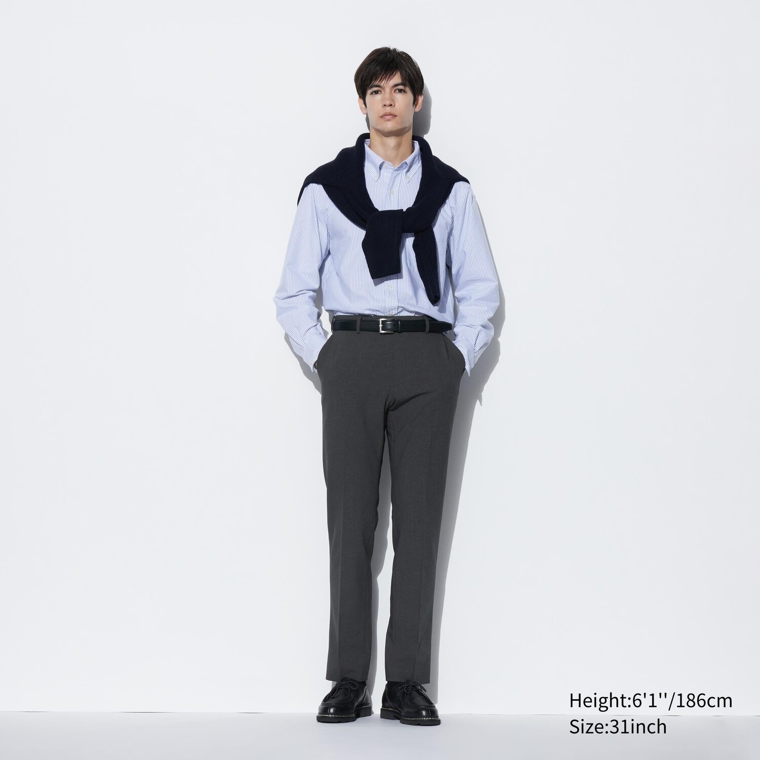 

Шерстяные брюки AirSense UNIQLO, темно-серый