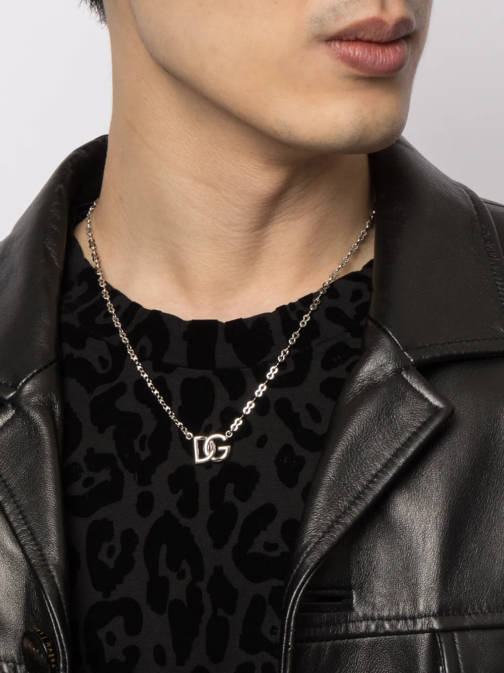 Цепочка на шею с логотипом DOLCE & GABBANA, серебяный — фото 2
