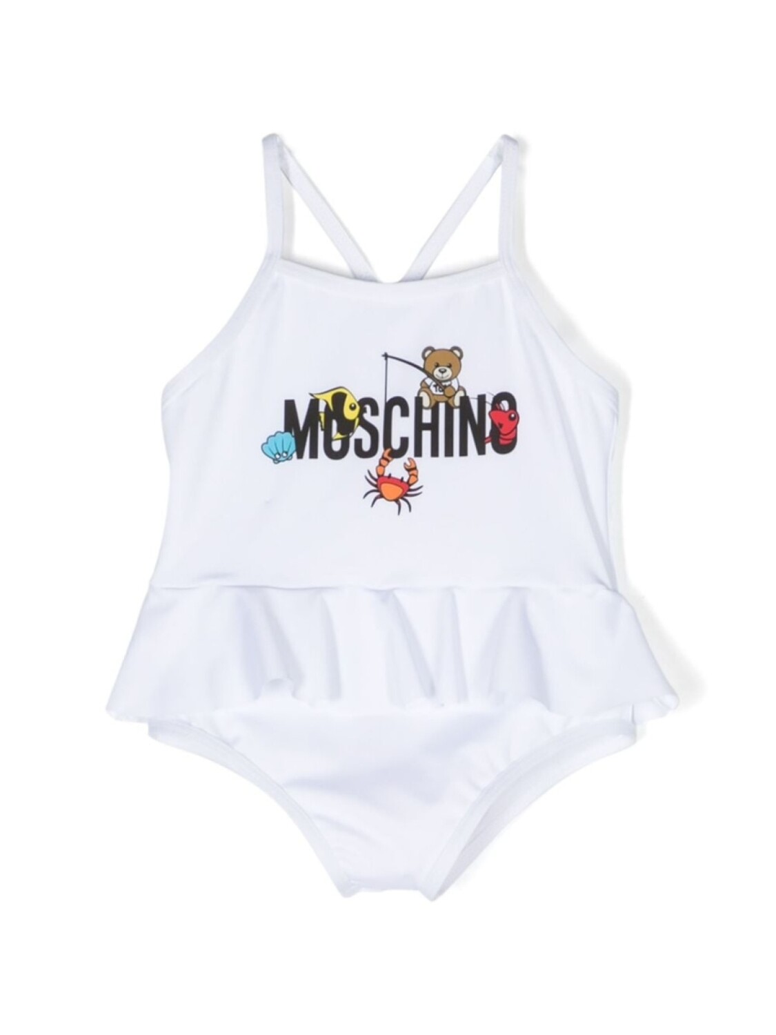 

Moschino Kids купальник с принтом Teddy Bear, белый