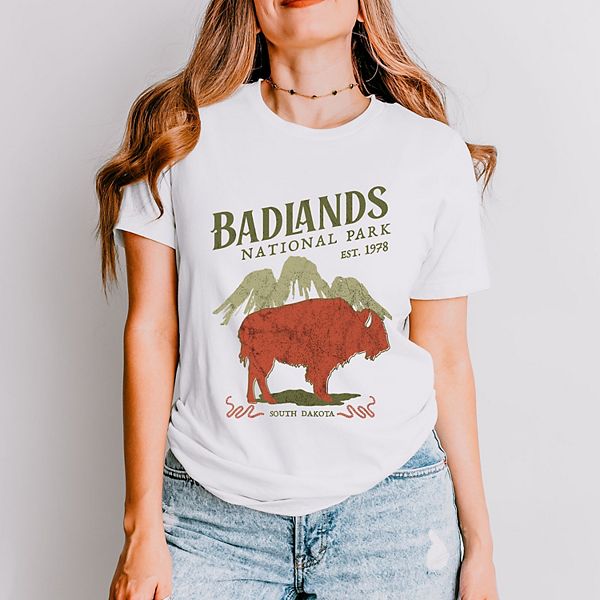 

Футболка с коротким рукавом Badlands national park est 1978 Simply Sage Market, White