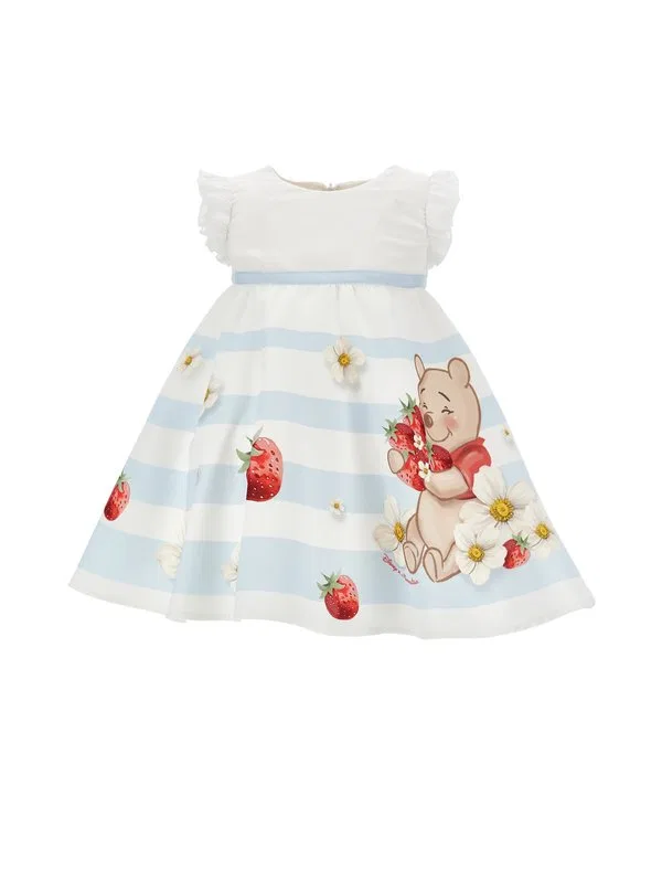 Платье-Джерси с винни-пух Monnalisa, Bianco+Multicolor