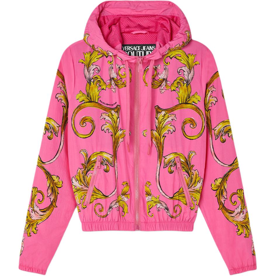 

VERSACE Джинсовая куртка с принтом барокко, Bright Pink