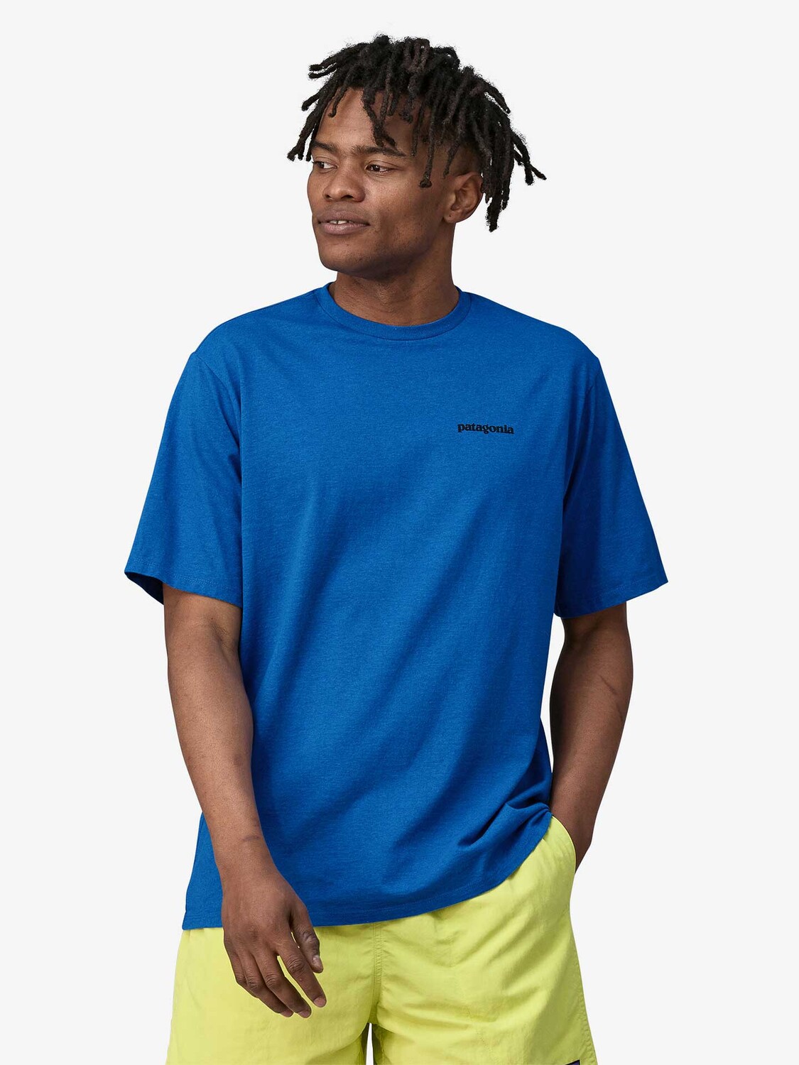 

Футболка Patagonia M's P-6 Logo Responsibili-Tee, синий