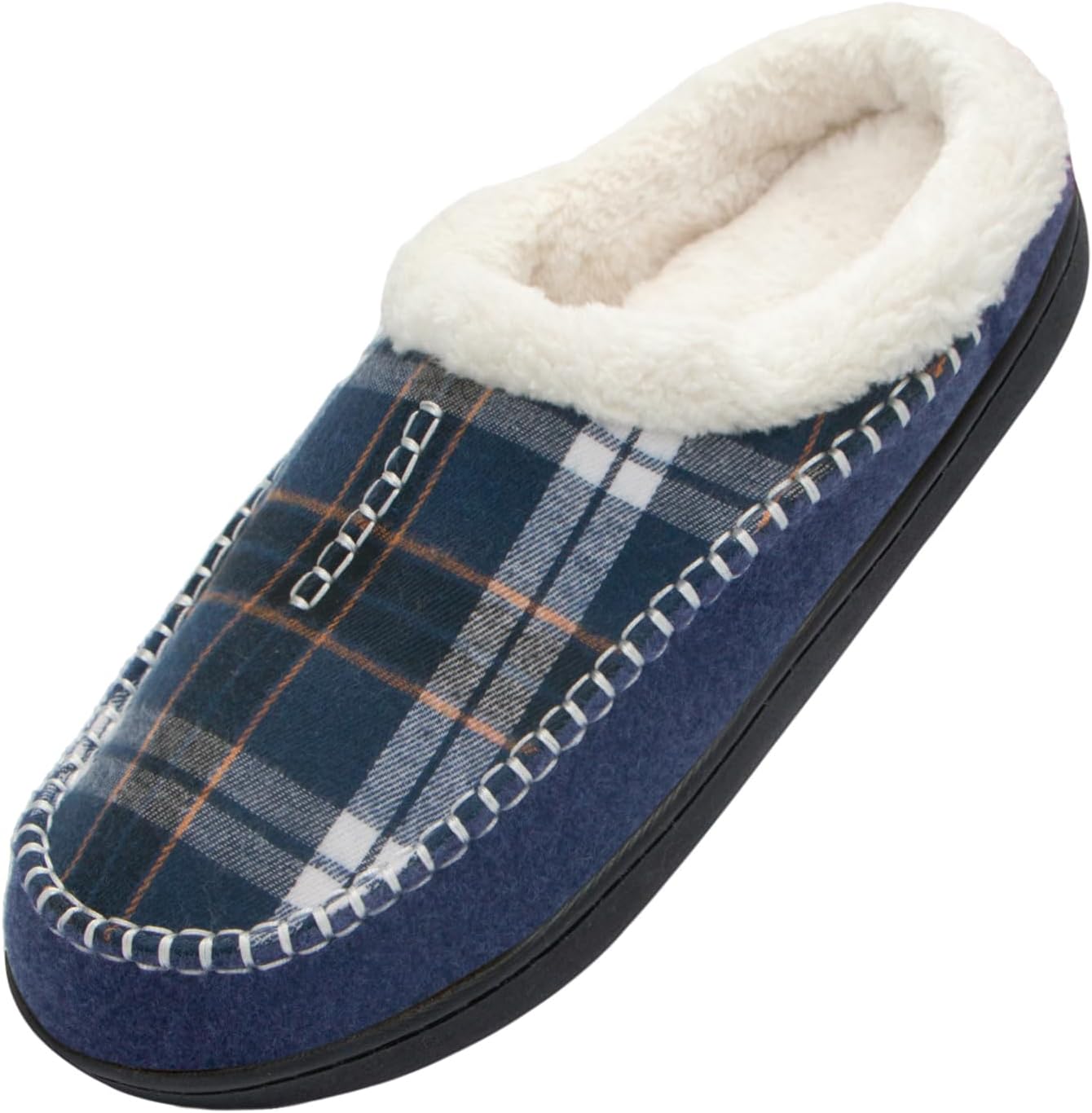 

Мужские мокасины WOTTE из искусственной кожи с флисовой подкладкой и эффектом памяти, домашние тапочки для использования дома и на улице, синий