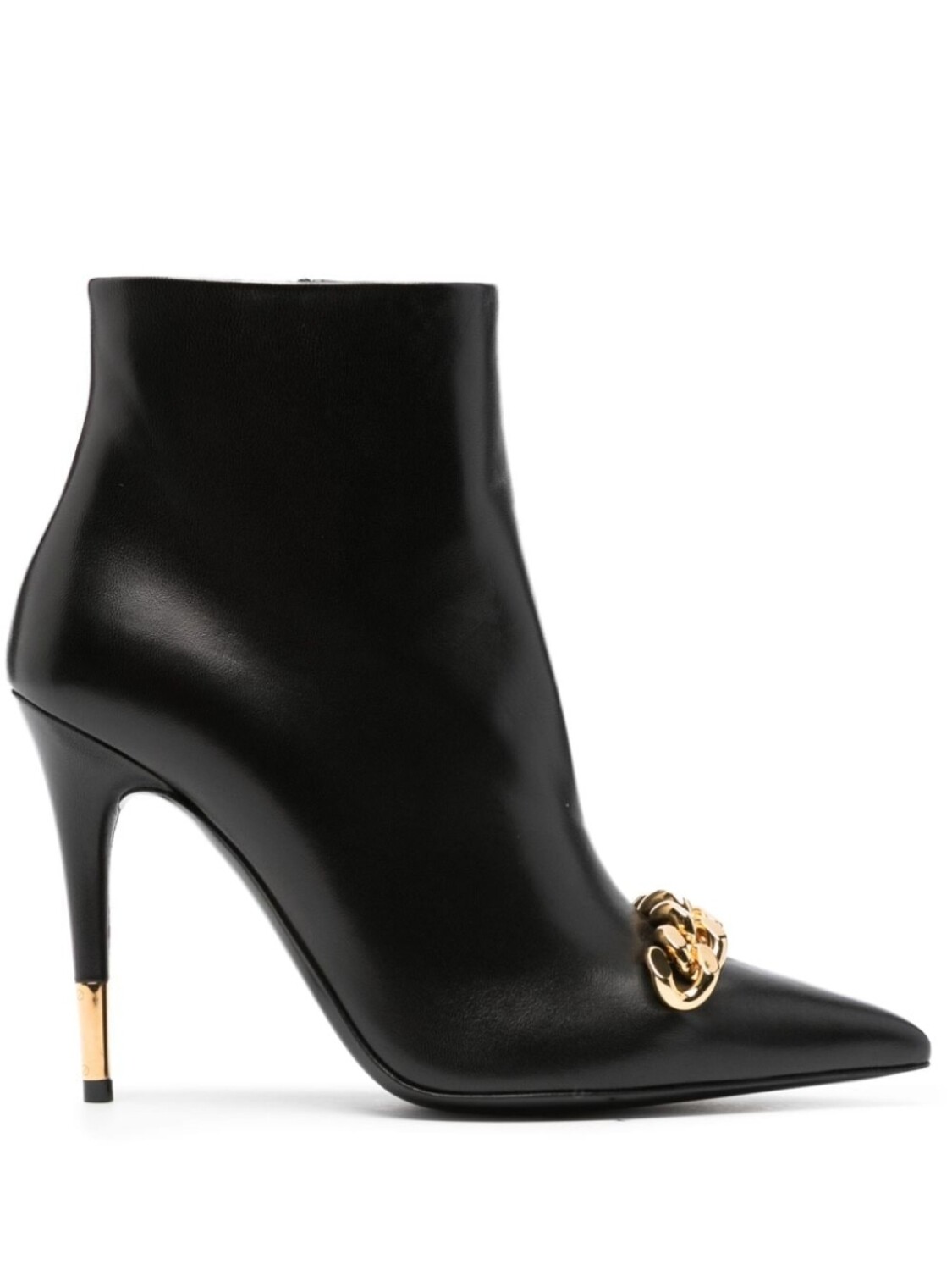 TOM FORD chain-detail leather ankle boots, черный
