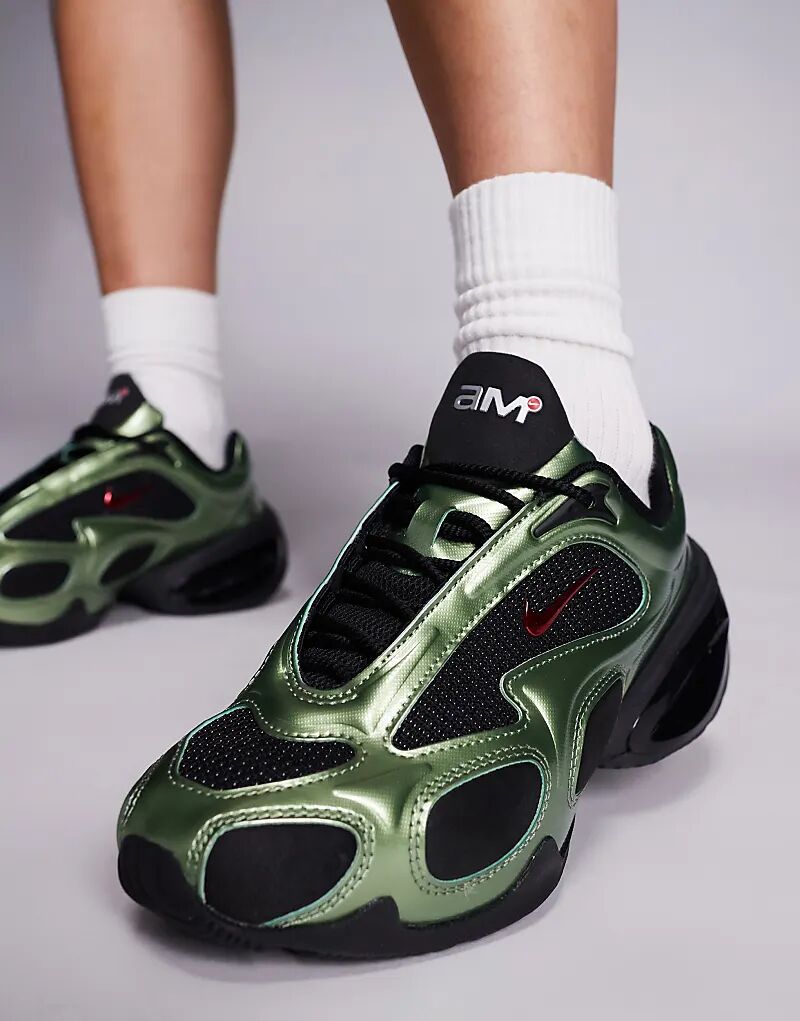 Кроссовки унисекс Nike Air Max Muse зеленого и черного цветов — фото 3