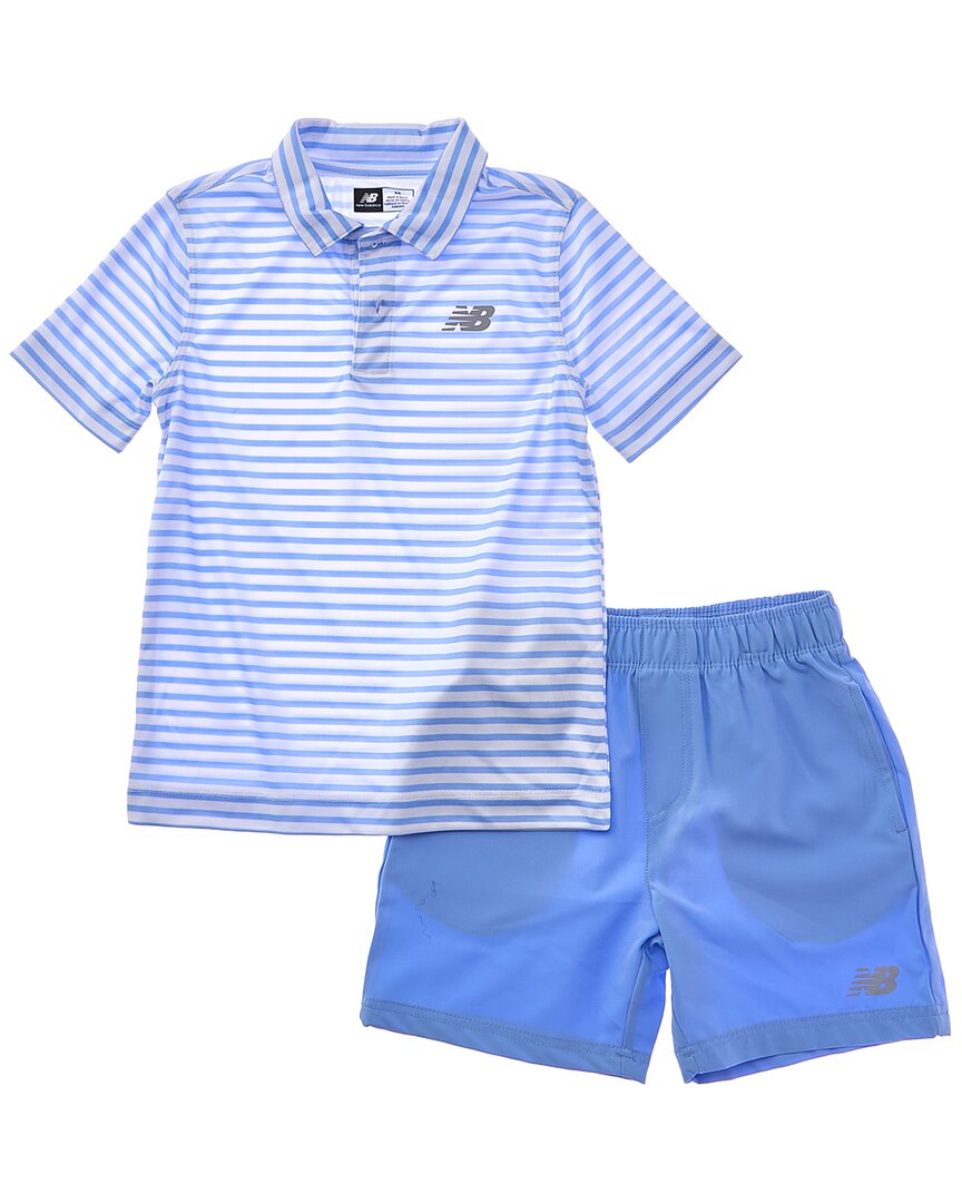 

Комплект поло и шорт New Balance из 2 предметов, синий