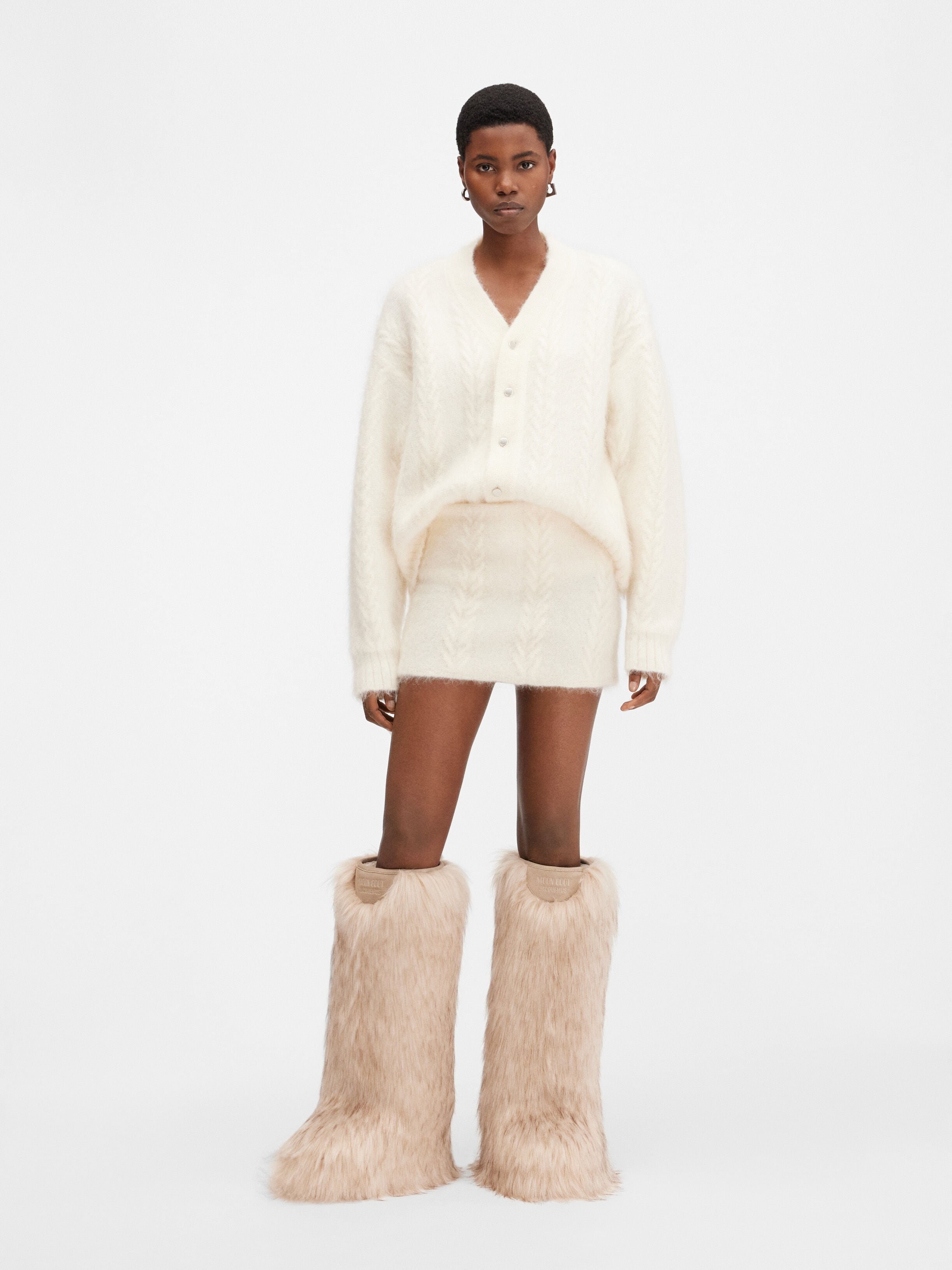 

Мини-юбка из мохера JACQUEMUS The Nuvola skirt, белый