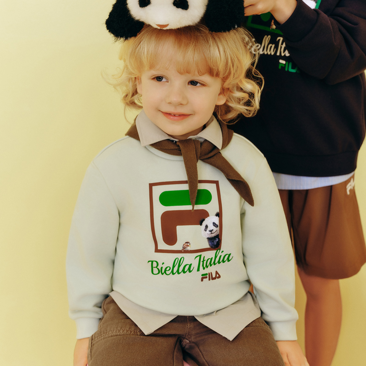 Детская толстовка FILA KIDS, зеленый — фото 3