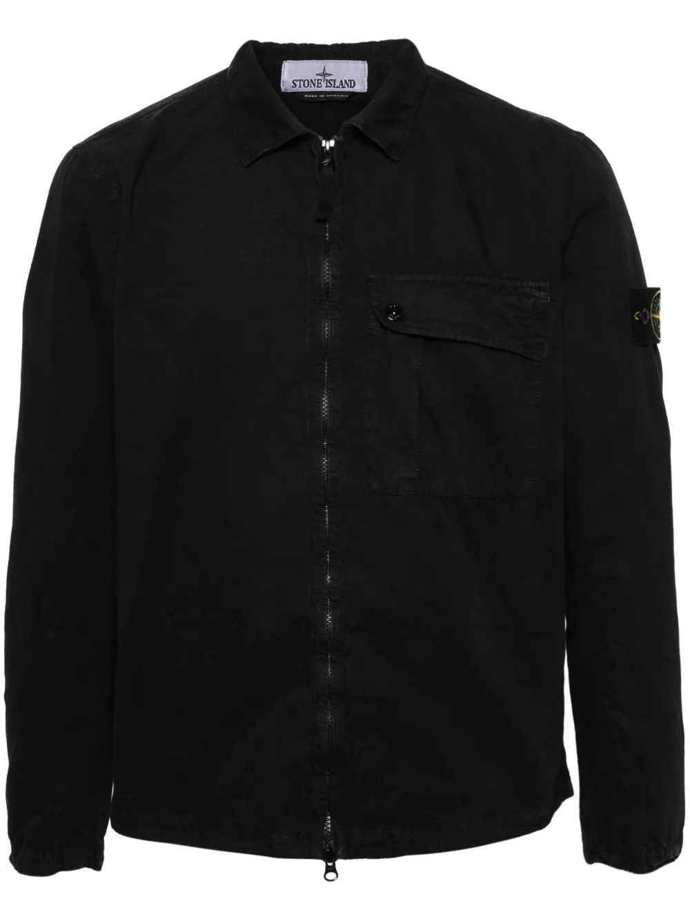 

Куртка-рубашка с нашивкой Compass Stone Island, черный