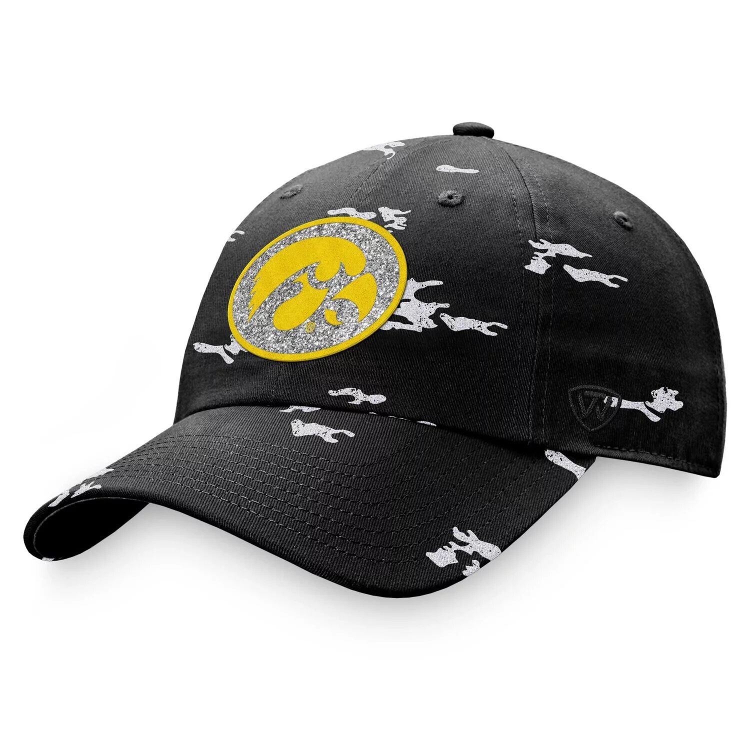 

Женская регулируемая кепка Top of the World Black Iowa Hawkeyes OHT Military Appreciation Betty