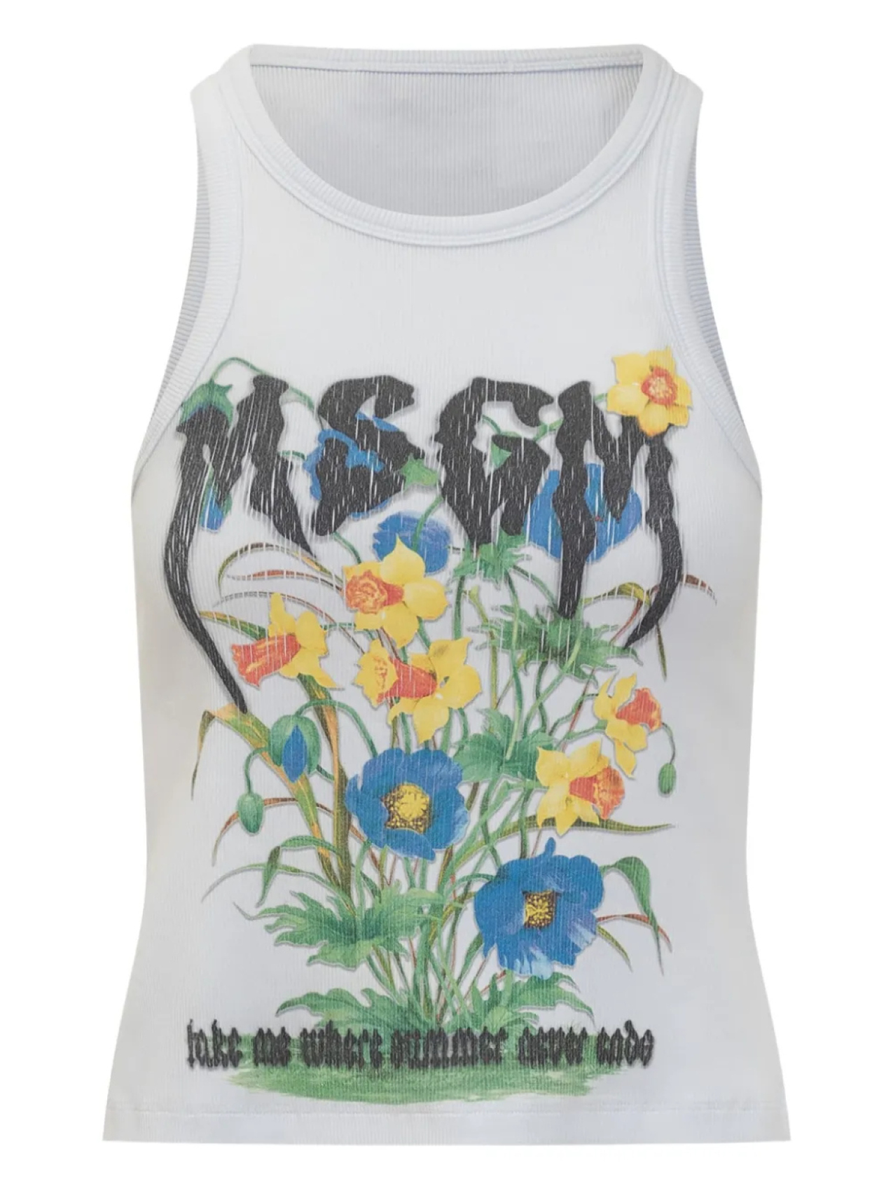 

Топ с графическим принтом MSGM, белый