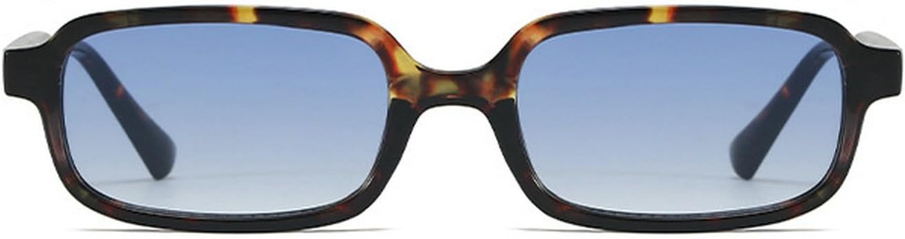 

Винтажные маленькие прямоугольные солнцезащитные очки Laureles для женщин, модные солнцезащитные очки с леопардовым принтом, синие солнцезащитные очки для вечеринок, C6