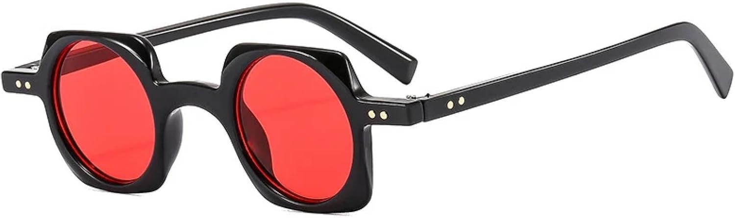 

Солнцезащитные очки с защитой от УФ-излучения UV400 | Женские, маленькие, с прозрачными круглыми линзами цвета «океан», для занятий спортом на открытом воздухе и вождения DSVIGF, Black Red