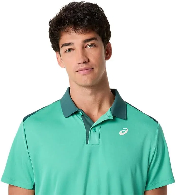 Мужская теннисная одежда ASICS Court Polo, Aurora Green — фото 3