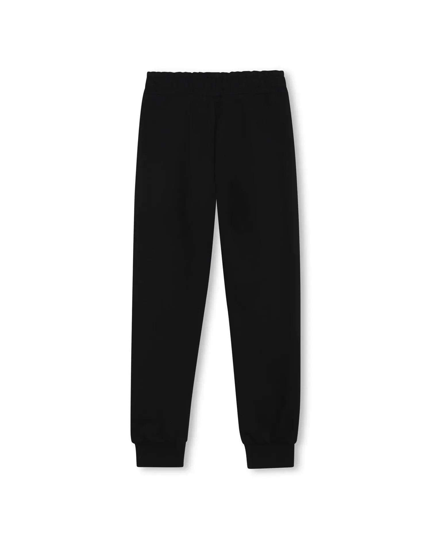 Спортивные брюки для мальчика из хлопка однотонные BOSS Kidswear, черный — фото 3