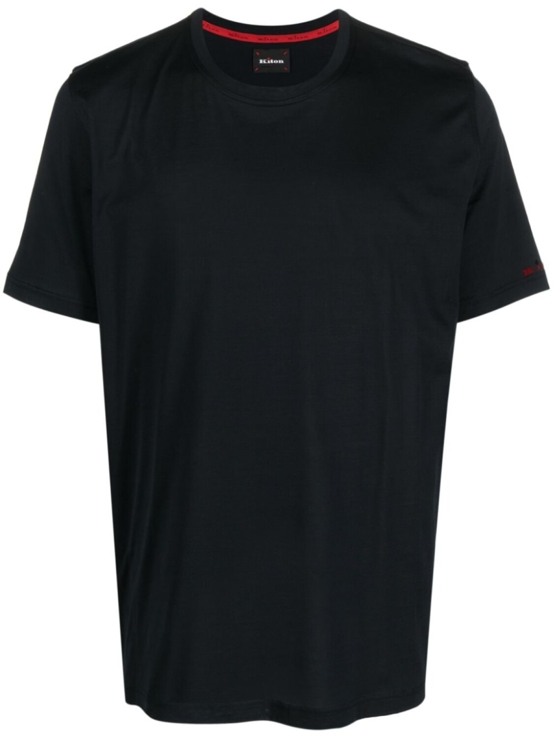 

Kiton футболка с вышитым логотипом, черный