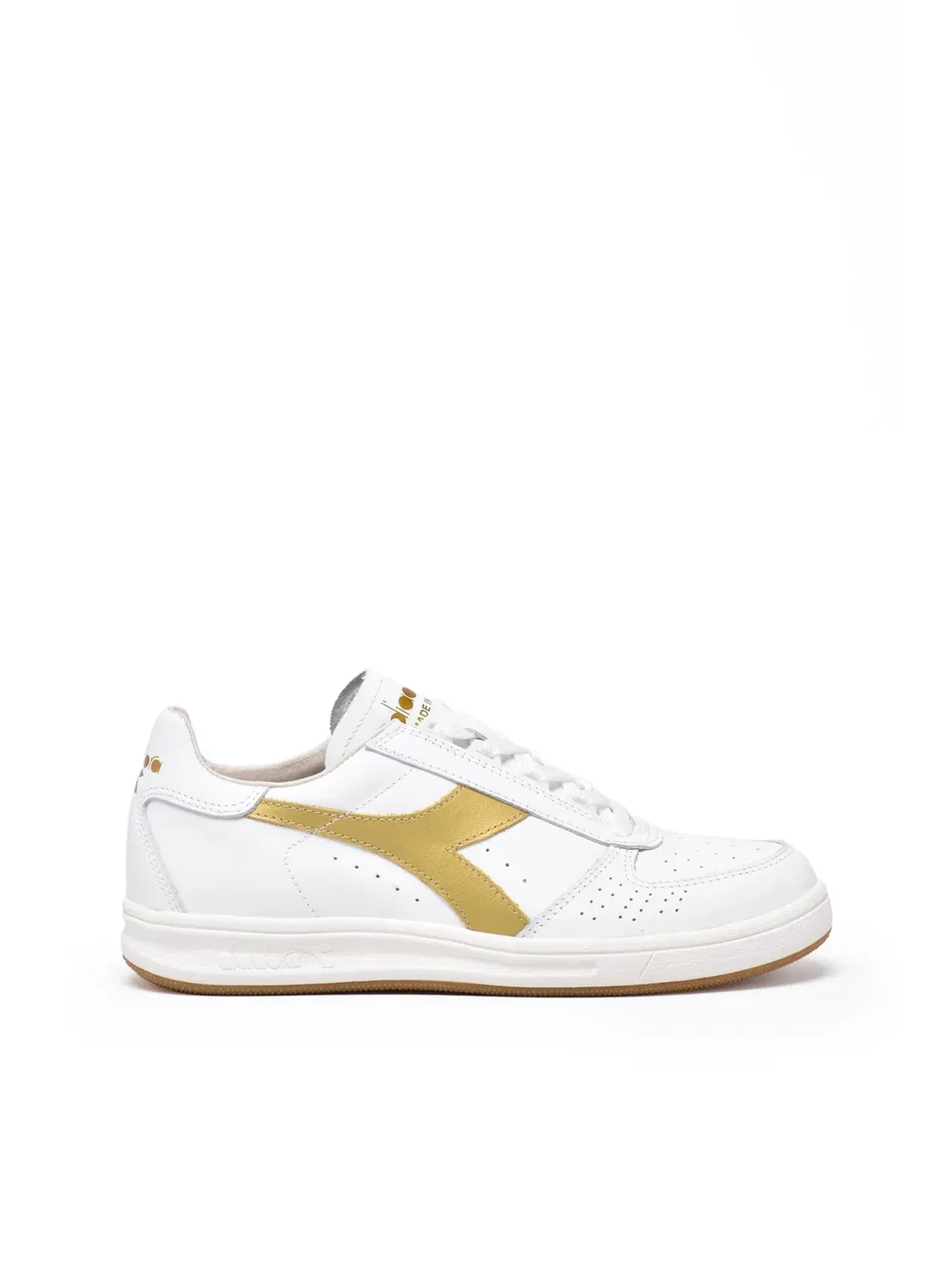 Кроссовки B.Elite из белой кожи с золотистым покрытием DIADORA HERITAGE, White