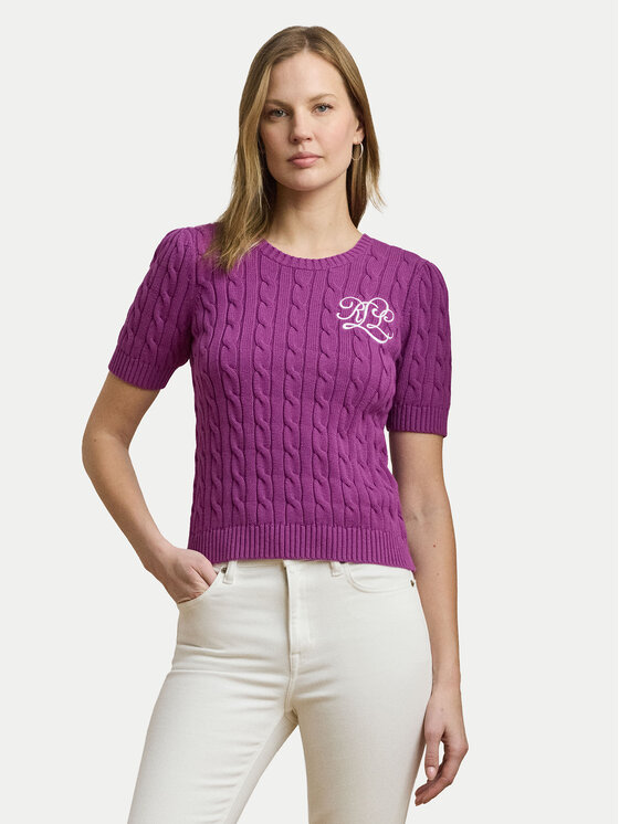

Облегающий свитер 200976989002 Lauren Ralph Lauren, фиолетовый