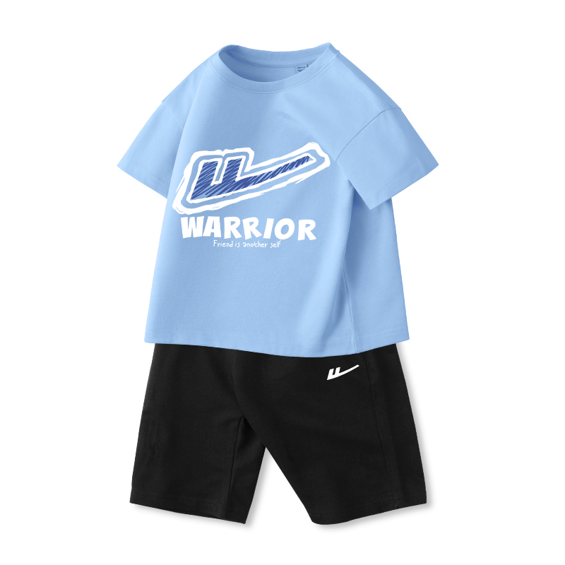 Повседневная спортивная одежда для детей 3-7 лет WARRIOR, белый/h синий stitching-черный/h белый logo k — фото 2