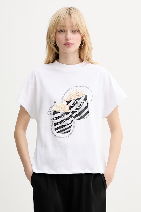 

Хлопковая футболка Guess, белый