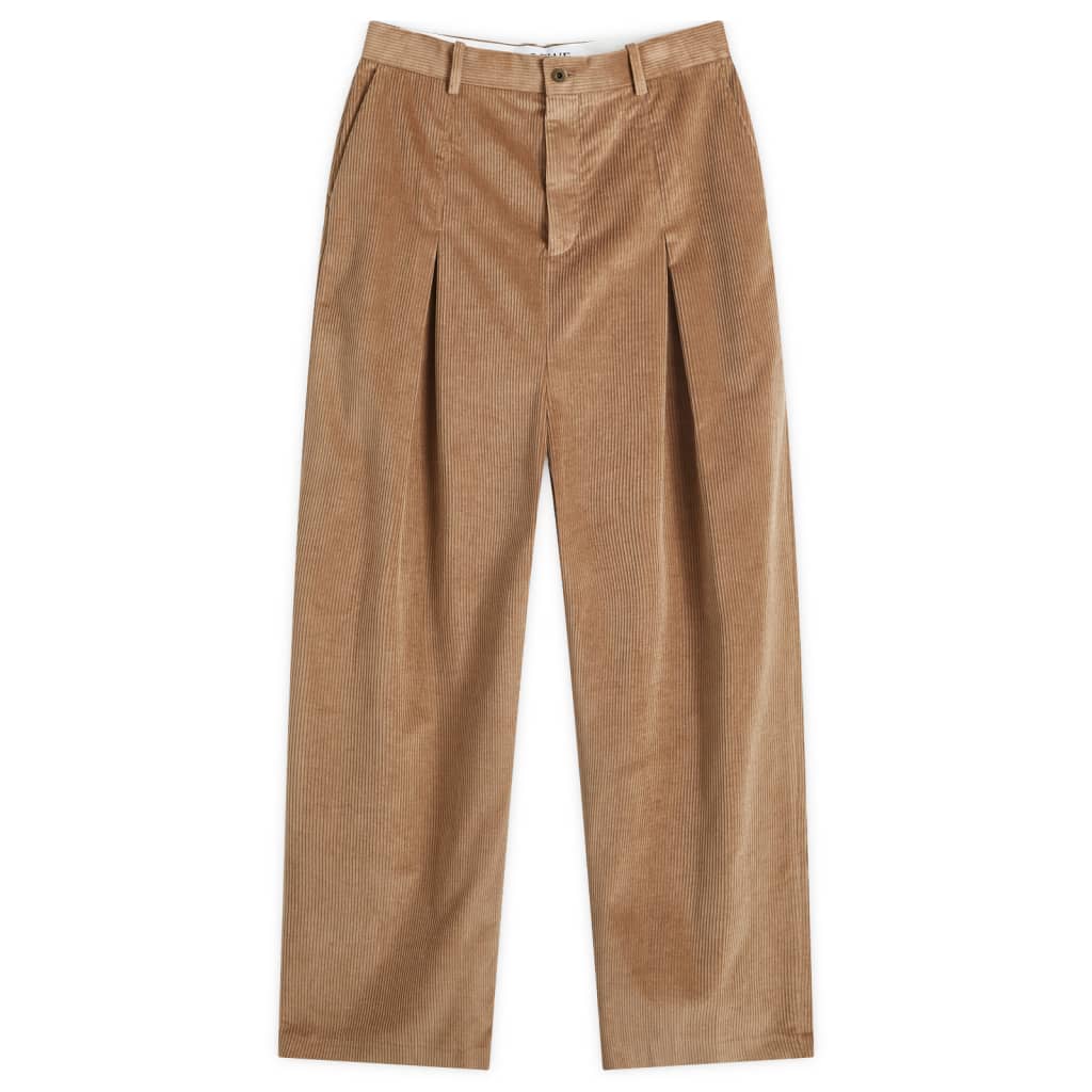 

Низкие брюки из вельвета с заниженным шагом Loewe, цвет light caramel