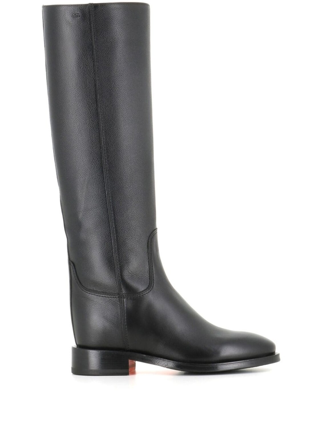 

Santoni кожаные сапоги длиной до колена, черный