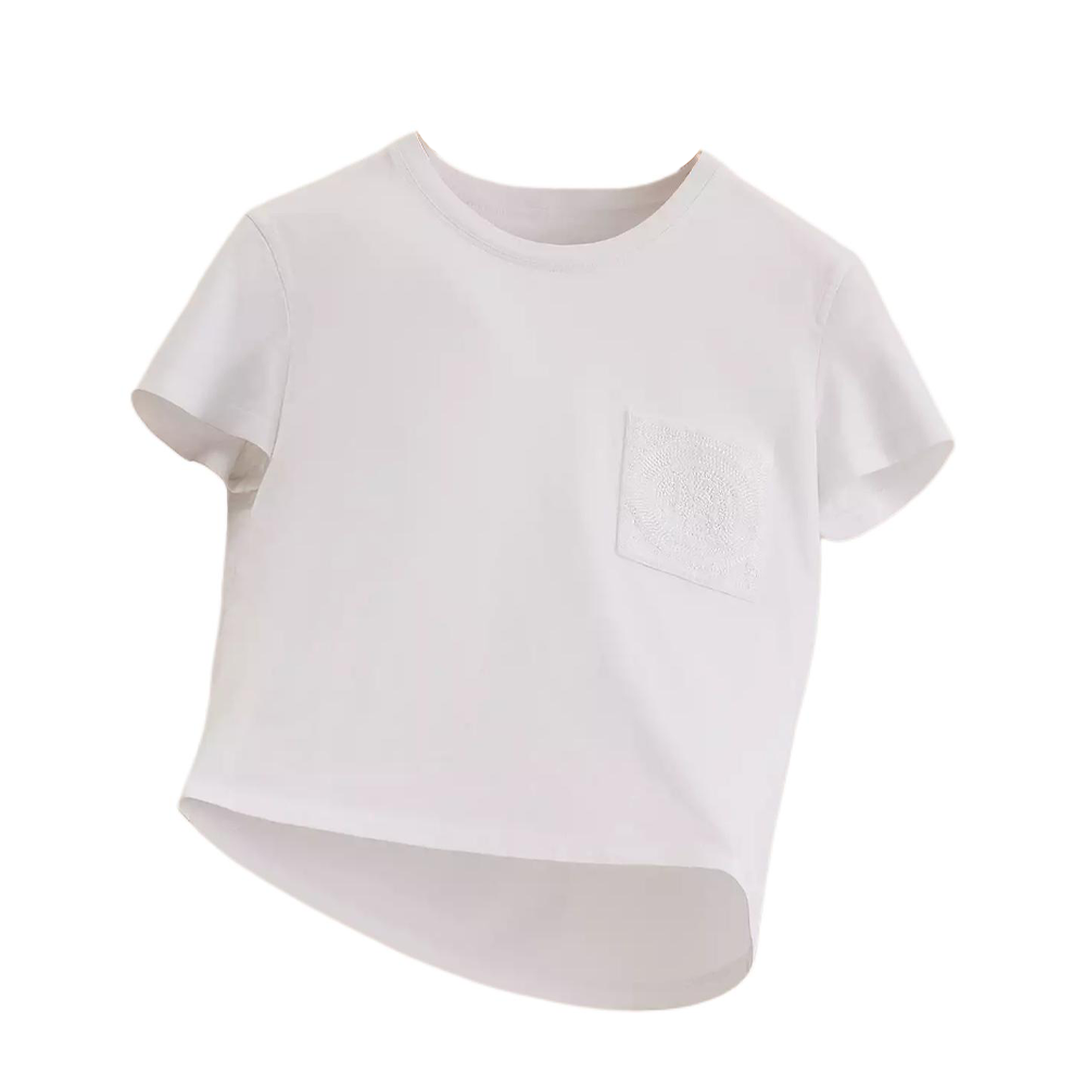 

HERMES Футболка Women's White Crew Neck Moderate Straight Fit, Белый, HERMES Футболка Women's White Crew Neck Moderate Straight Fit