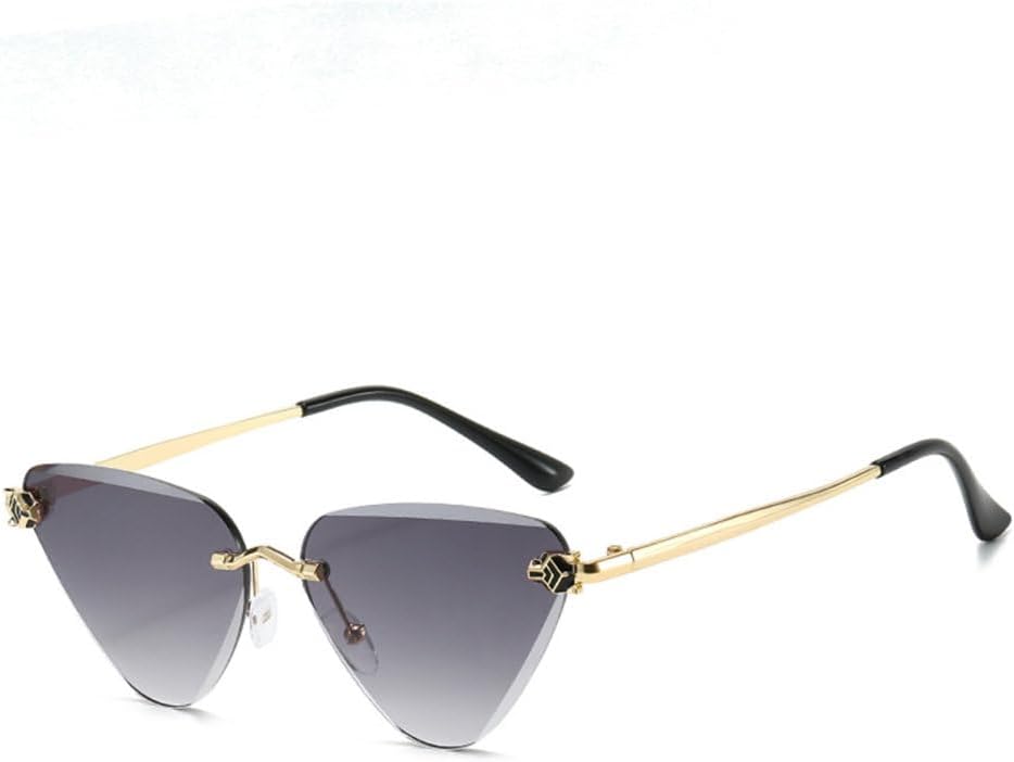 

Модные треугольные солнцезащитные очки для женщин и мужчин, «кошачий глаз», градиентные линзы, оправа из сплава и металла, роскошные очки с защитой от УФ-излучения UV400 LVTFCO, C2