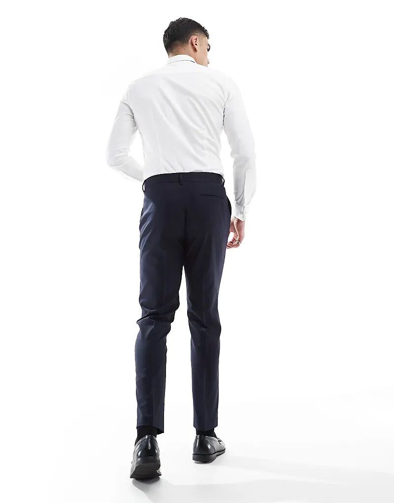 

Узкие брюки ASOS DESIGN темно-синего цвета