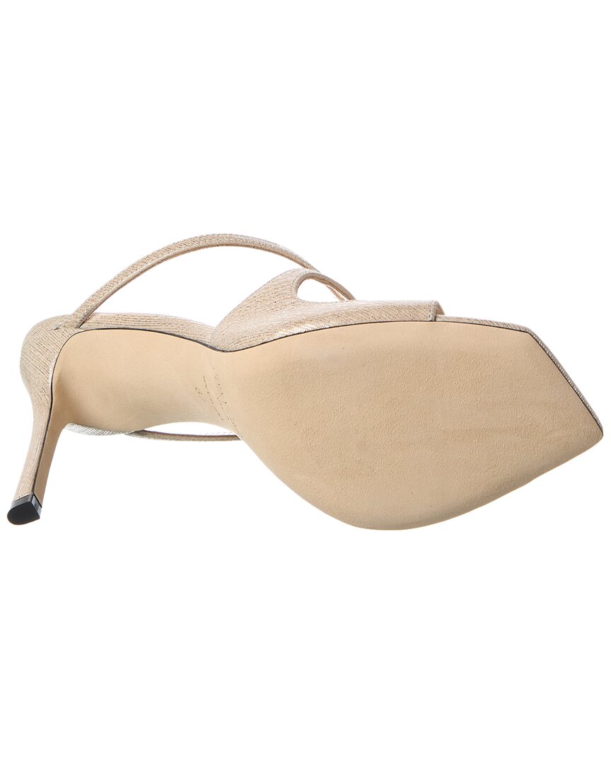Jimmy Choo Anise 95 Leather Sandal, золотой — фото 4