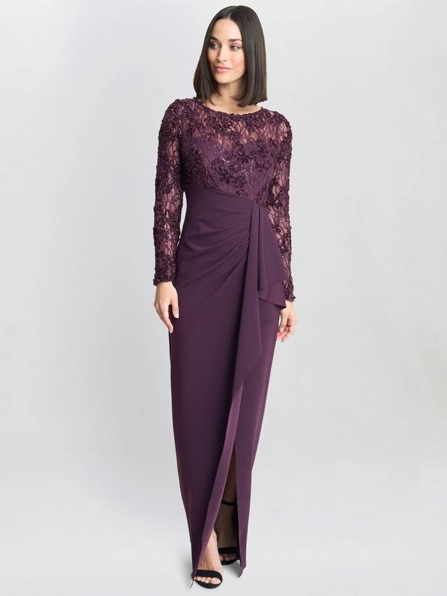

Платье с кружевным лифом от keeley Gina Bacconi, цвет Plum