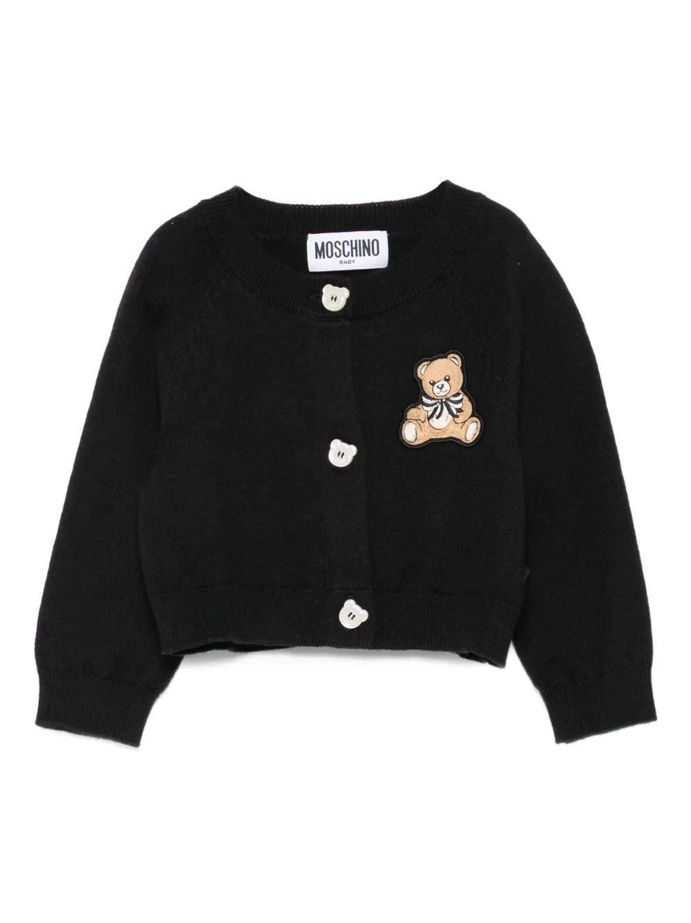 

Кардиган с аппликацией Тедди Moschino Kids, черный