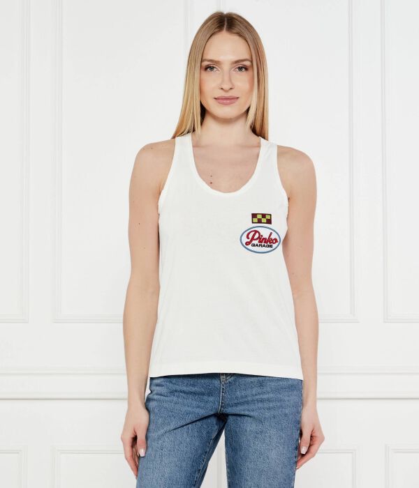 

Рождественская футболка Regular fit Pinko, белый