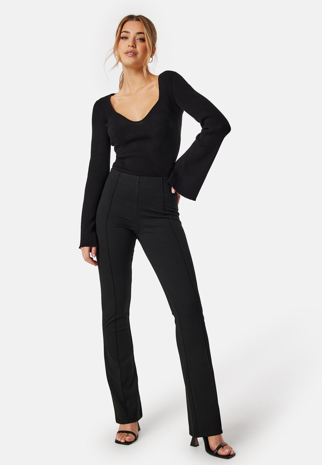 

Брюки SOFT SUIT FLARED TROUSERS Bubbleroom, черный