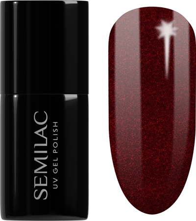 

Гибридный лак для ногтей Semilac UV Hybrid X-Mass, 306 Divine Red 7 ml